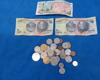 Lot 27. Foreign coins and currency