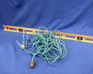 Lot 322. 4-foot level and an extension cord
