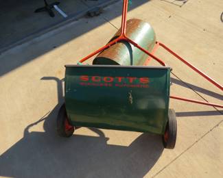 Lot 300. Scott's spreader and a sod roller