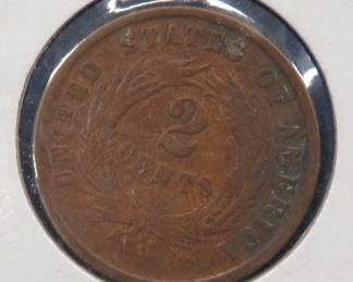 Lot 258. 1864 2-cent piece