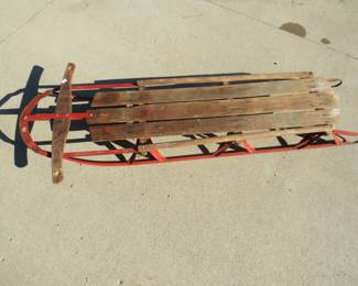 Lot 150. Vintage Champion F-56 steel runner sled. 56"