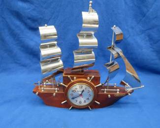 Lot 181. Master Crafters "Yankee Clipper" ship clock, will need a new cord and is untested