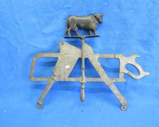 Lot 135. American Folk Art cast iron Butcher's Trade sign