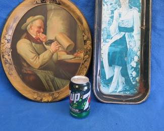 Lot 376. Two vintage trays including Coca-Cola