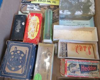 Lot 350. Empty bait boxes