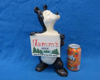 Lot 184. Ceramic Hamm's Beer Bear bank. Damage as pictured.