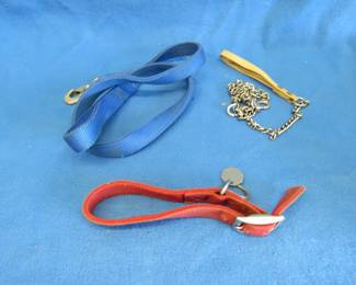 Lot 412. Dog collar and 2 leashes