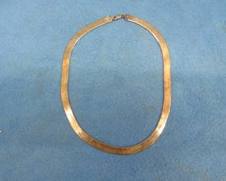 Lot 227. Sterling silver necklace. 35 grams. Marked Italy 925.