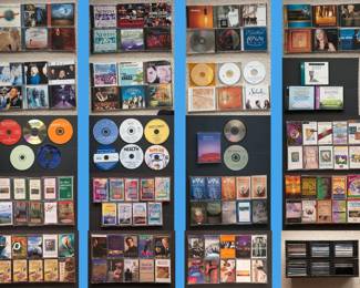 Lot 229. Large collection of used audio CDs and cassettes in the Christian music genre, primarily Contemporary Christian Music (CCM), Praise & Worship, Gospel, and inspirational pop/country styles.