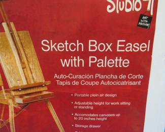 Lot 249. Studio 71 sketch box easel with palette. New in the box.