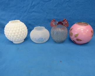 Lot 185. Four glass lamp shades