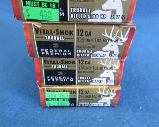 Lot 363. 20 Federal 12-gauge slugs