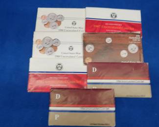 Lot 121. Seven Mint coin sets