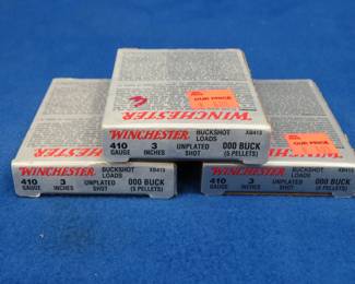 Lot 91. 15 Winchester Super X 000 Buck-Shot, 410-gauge rounds