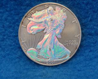Lot 12. 2001 Silver Eagle. One ounce of fine silver.