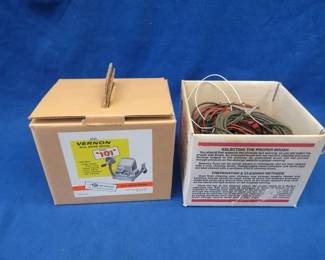 Lot 317. Vernon Model 101 8mm movie editor and a box of test leads