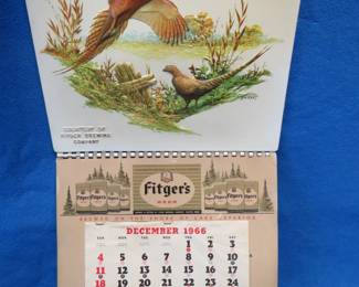 Lot 225. 1966 Fitger's Beer vacuformed advertising calendar topper.
