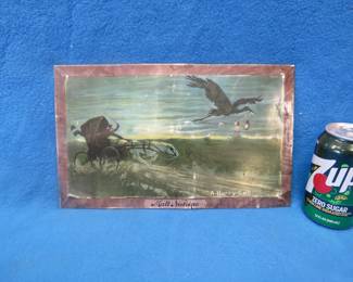 Lot 410. Anheuser Busch "Malt-Nutrine" tin on cardboard advertising sign. 12.5" x 7.5"