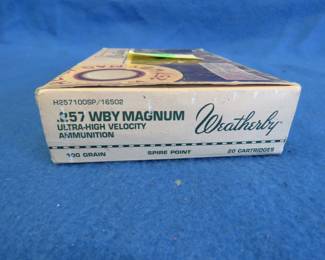 Lot 364. 20 Weatherby 257 WBY Magnum rounds
