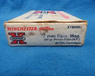 Lot 418. 19 Winchester-Western 7mm Rem. Mag. 150-grain.