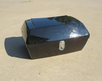 Lot 79. Never used motorcycle trunk and four traffic cones