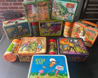 1960s-1970s lunchbox’s with your favorite Saturday morning shows.