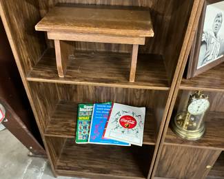 Wood Stool / Footstool - Magazines Sports Illustrated North Carolina East-West All Star Games Program Booklet - 1950's Coca-Cola Notebook