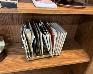 Vinyl 45 rpm Record Storage Holder & Assorted Records