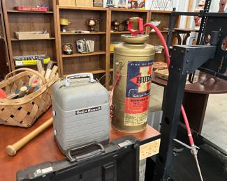Bell & Howell Film Projector - Bugwiser Model Hudson Sprayer - TV Stand