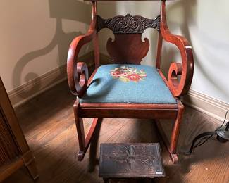 Antique cherry rocker