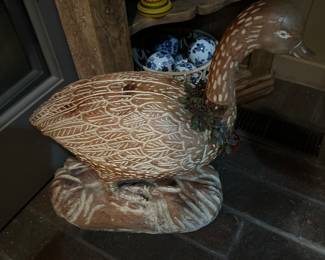 Hand carved circa 1920 Italian duck