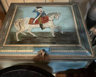 Hand painted metal box