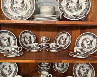 Vilroy and Broc hunt scene china set 