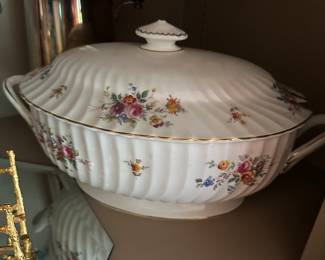 Minton fine bone china soup tureen, sold separately to place settings. 