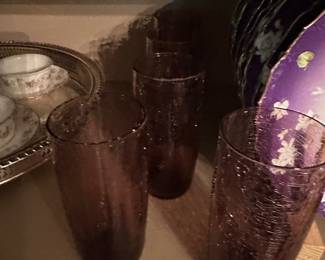 Crackled amethyst tumblers (11)
