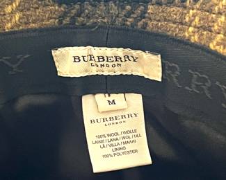 65. Vintage Burberry Black Wool Hat