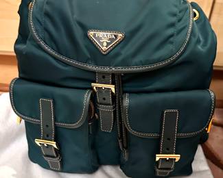 155. Prada Tessuto Nylon Saffiano Vela Backpack