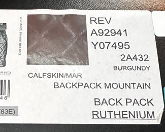 154. Chanel Mountain Burgundy Quilted Calfskin Backpack