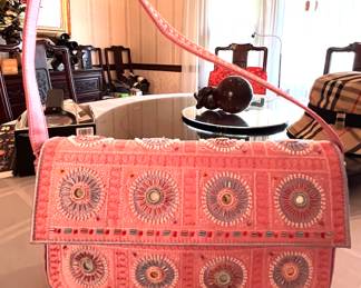 49. Pink Beaded Handbag