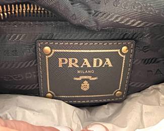 54. Prada Limited Edition Nylon Shoulder Bag w/ Gold Accents (11" x 4" x 8")