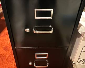 133. 2 Drawer Black File Cabinets