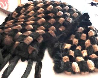 67. Fur Two Tone Scarf (36" long)