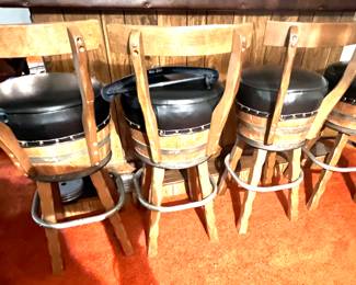 109. Set of 4 Swivel Bar Stools