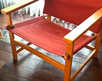 45. Pair of Canvas Sling Chairs from Conrads (25.5" x 24" x 29")