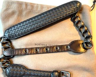 101. Bottega Veneta Chain & Braided Leather Belt