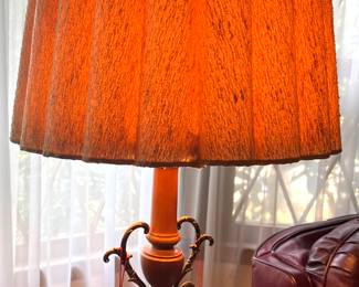 38. Wood & Metal Urn Table Lamp (40")