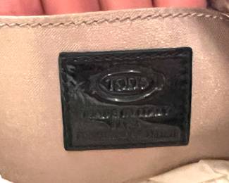 55. Vintage Tod's Black Nylon Pashmy Cubotto Handbag (10" x 6" x 6")