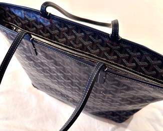 157. Goyard Goyardine Artois MM Coated Tote Bag