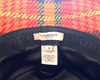 64. Vintage Burberry Red Wool Hat