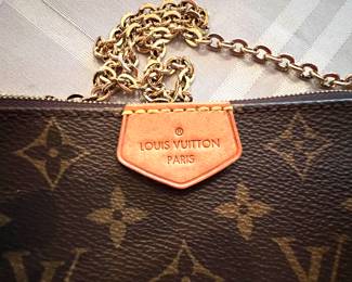 51. Louis Vuitton Paris Handbag w/ Gold Chain (8.5" x 5")